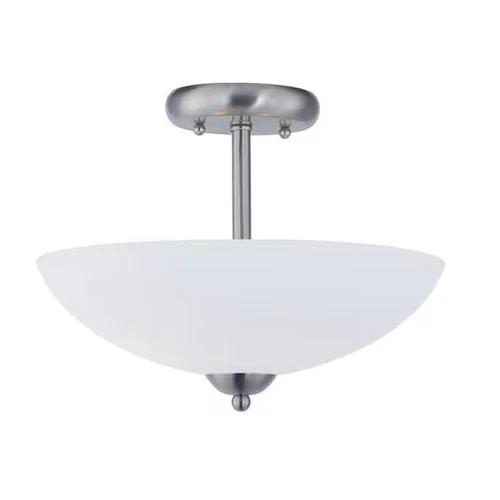Taylor 2-Light 2-Light Semi-Flush Mount in Satin Nickel - Picture 1 of 2