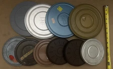 10 VINTAGE 8mm & 16mm FILM REEL CANISTERS Empty Clean Mixed Lot Photo Estate COA