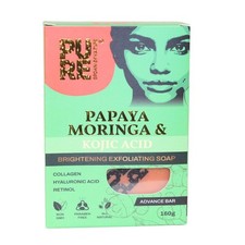 PURE Papaya, Moringa  Kojic Acid Brightening Exfoliating Soap   160g