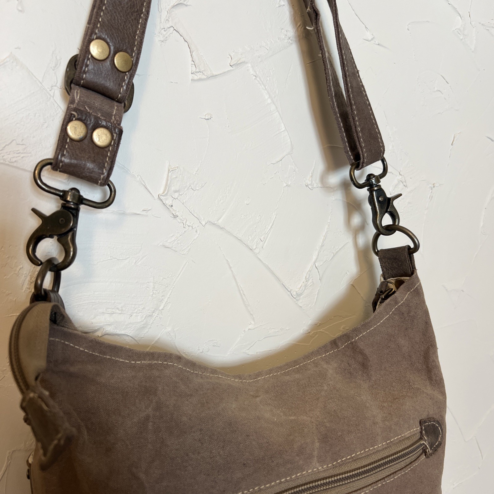 Myra Purse "Boulangerie" Shoulder Crossbody, Canv… - image 7