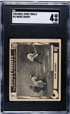 1948 Swell Sport Thrills #11 Bases Loaded! with Tony Lazzeri SGC 4