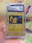 PIKACHU SM86 2017 POKEMON BLACK STAR PROMOS Cosmo HOLO CGC 7.5 NM+ Galaxy Swirl