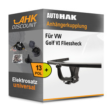 Für VW Golf VI Fliessheck 08- AUTO HAK Anhängerkupplung starr + 13polig NEU