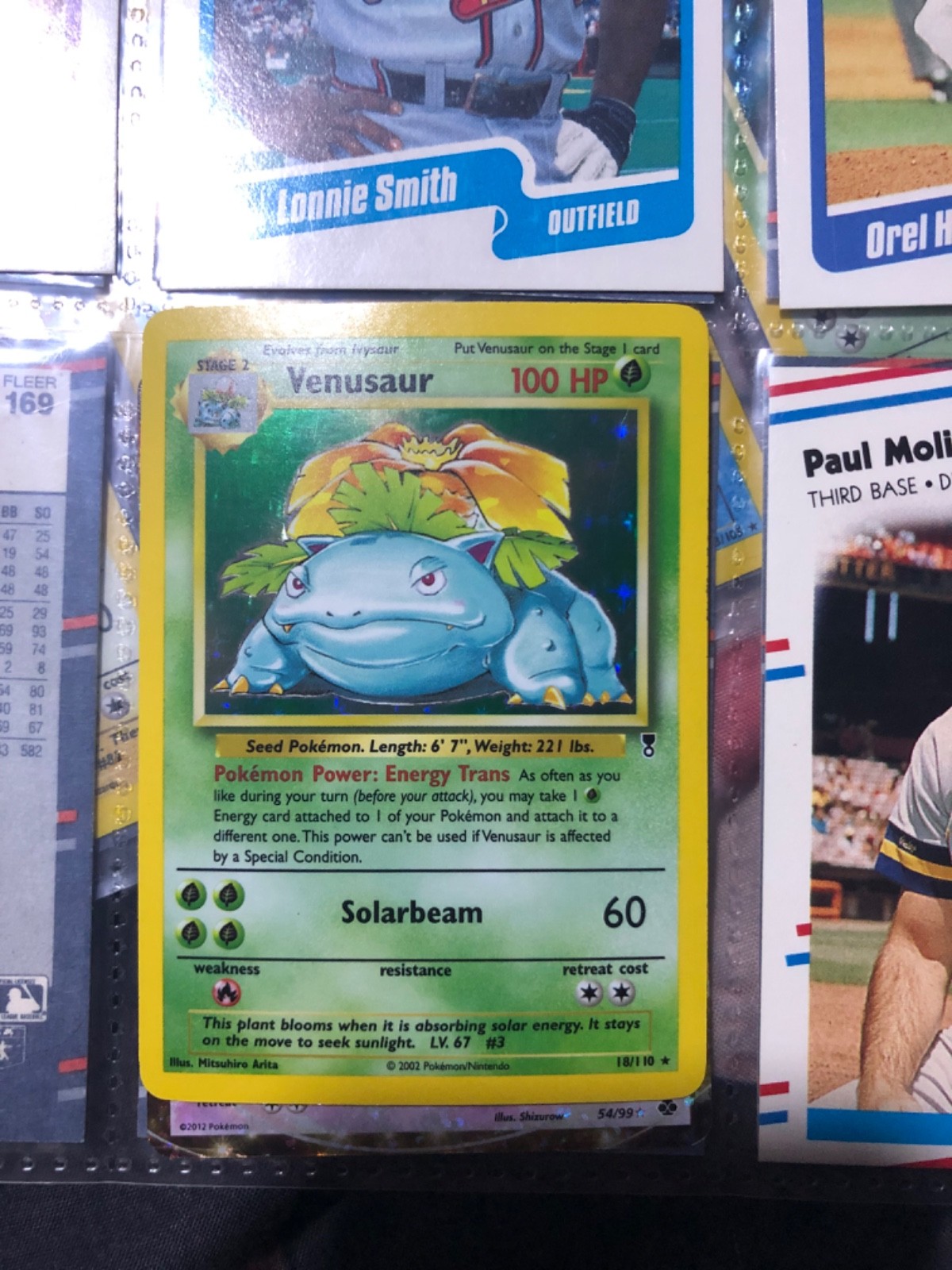 Venusaur 18/110 Legendary Collection Holo foil Pokémon card in mint condition