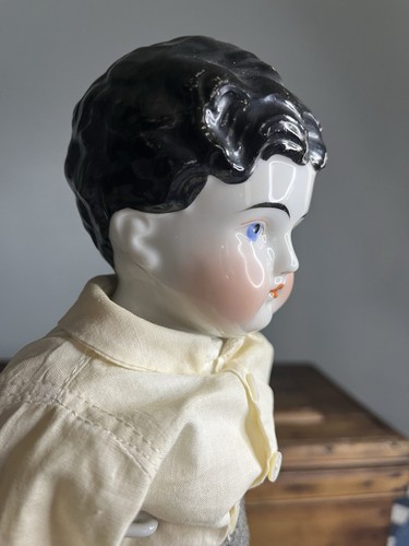 18” Antique Kinderkopf China Head Child’s Face Doll Boy German Kestner - Picture 7 of 10
