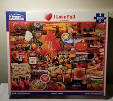 White Mountain 1000 piece I LOVE FALL puzzle