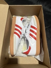 Women's Size 6.5 Adidas Samba OG White Solar Red Gum IF6513