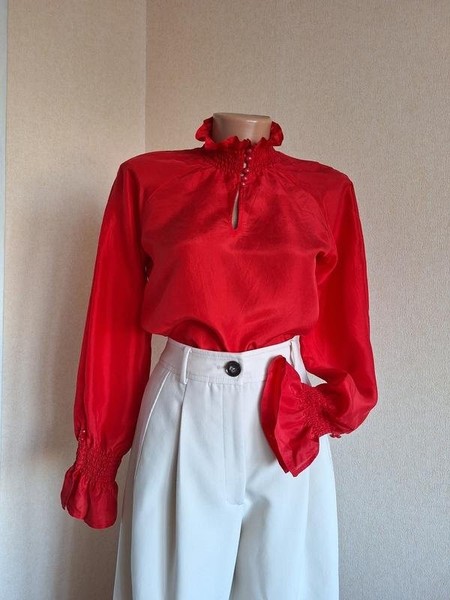 Women Pepe Jeans Shirt Red Silk 36 / S / 44