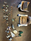 Vintage Star Wars Micro Machine Lot Ships & Mini Figures 45 pcs Falcon, Slave 1