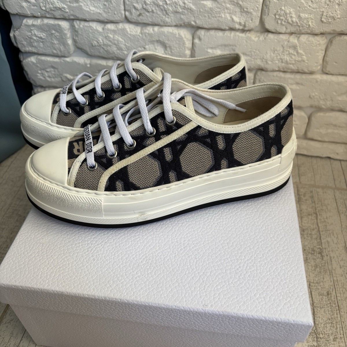 Christian Dior Walk'n'Dior Macro Cannage Deep Blue women's EU 37.5