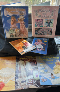 Vintage Crochet, Knitting and Embroidery Books & Magazines (lot 0f 11)