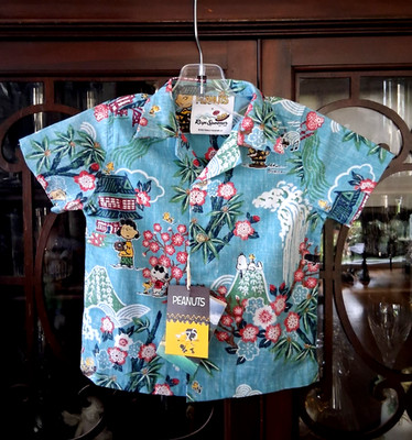 Reyn Spooner Boy's ''PEANUTS IN JAPAN'' NWT Aqua Toddler Set Size-18/24M