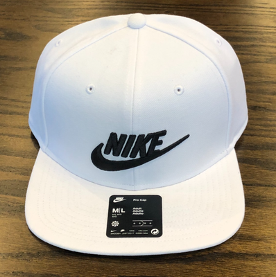 NEW* Unisex Nike DriFit Pro Adjustable Structured Futura Cap White