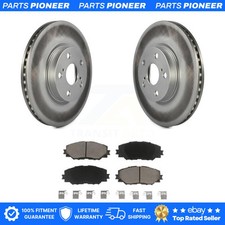Front Coated Brake Rotor Ceramic Pad Kit For Toyota Corolla Scion xD Matrix Vibe