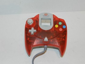 Official Sega Dreamcast Clear Red Controller HKT-7700 Tested & Working! RARE