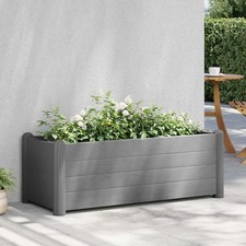 Image of Garden Raised Bed PP Stone Grey 100x43x35 cm