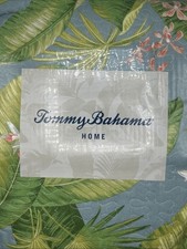 Tommy Bahama Quilt Set Queen Green Blue Floral Cotton Sham Reversible Bedding