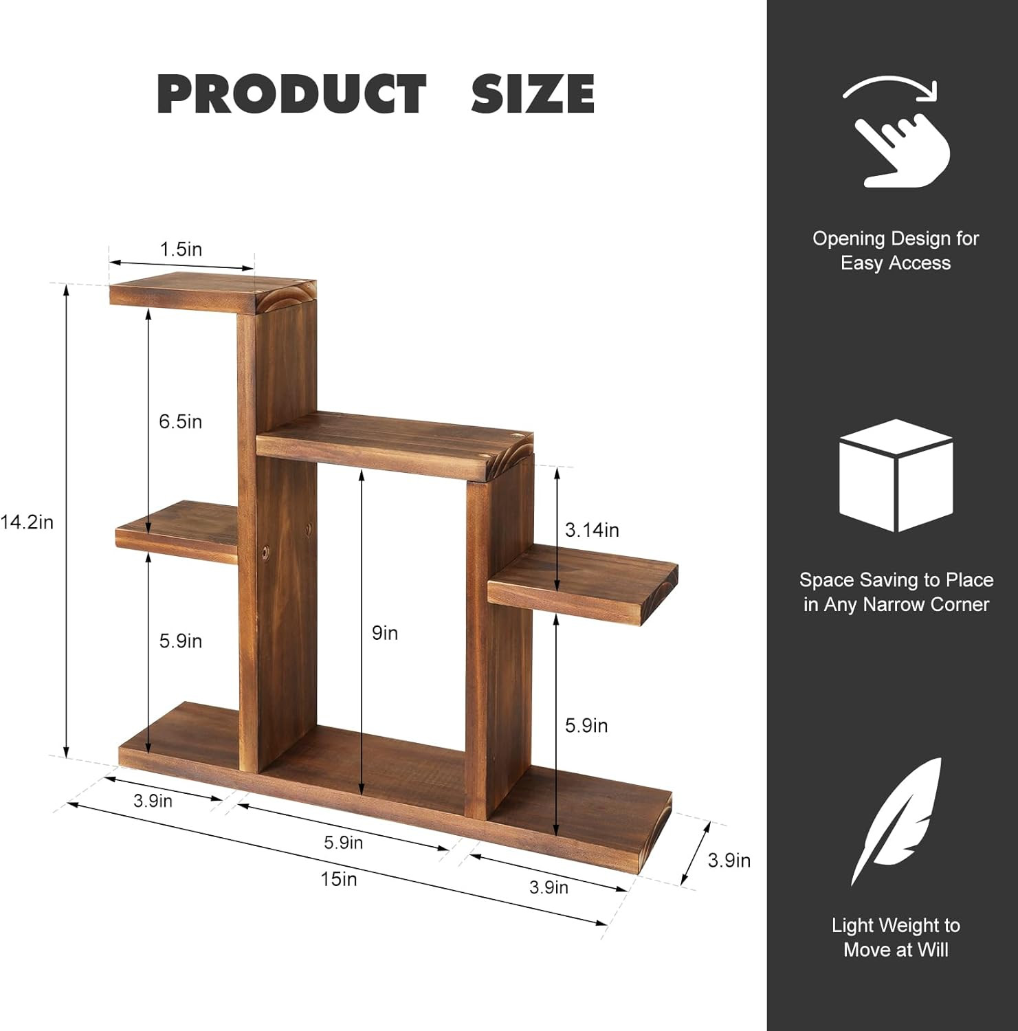 Small Desk Plant Stand 7 Tiers Window Sill Plant Shelf Tabletop Succulent Stand
