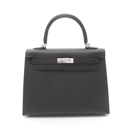 Hermès Kelly25 Veau Epsom Women Black One Size