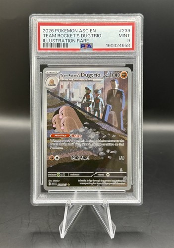 PSA 9 Team Rocket's Dugtrio 239/217 Pokemon Ascended Heroes English