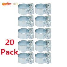20 Pcs Fuel Injection Hose Clamp / Auto Fuel Clamps 19/32" (13mm - 15mm)