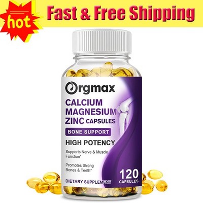 Calcium Magnesium Zinc With D3 Complex 120 Capsules Promotes Strong Bones&Teeth