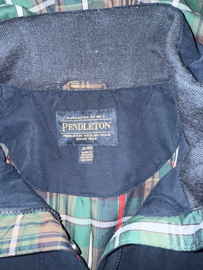 Pendleton Waterproof Rain Jacket - Navy Blue w/ P… - image 2
