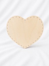 Holz Herz DIY 25x23cm neu | Bastelrohling Herz Holz | Makramee Boden Deko