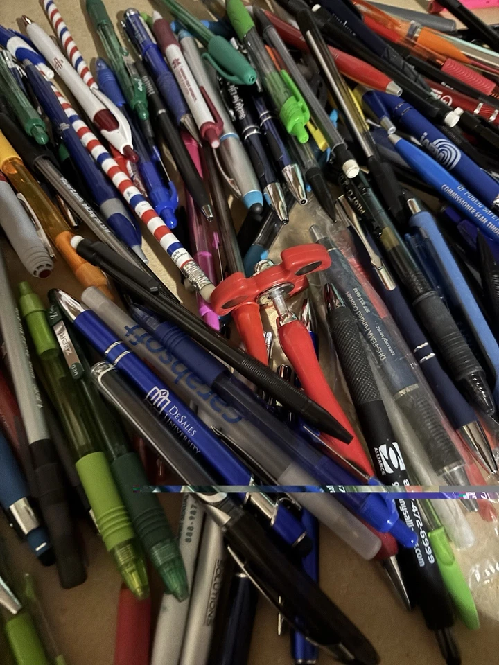 Assorted Pen Lot (250 count) Of Ball Points, Advertising, Etc. Huge Variety. 5lb - Image 4 of 4