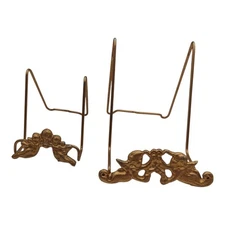 Vintage Gold Wire Cherub Easel Plate Stand Picture Book Art Display