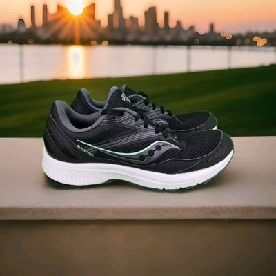  Womens 8.5 Saucony Cohesion 15 Black Running Shoes Indoor/Outdoor Athletic Shoe