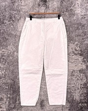 Eileen Fisher Pants 8 Womens Cotton Hemp White Canvas Taper Lantern