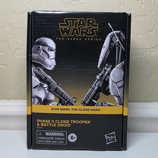 Star Wars Black Series Phase II Clone Trooper & Battle Droid 2-Pack SEALED NEW