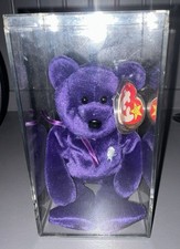 Ty Beanie Babies Princess Bear Royal Purple PE Pellets Rare Collectable W/Tag