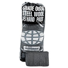 GMT 117003 No. 0 Fine Steel Wool Hand Pad - Steel Gray (192/Carton) New