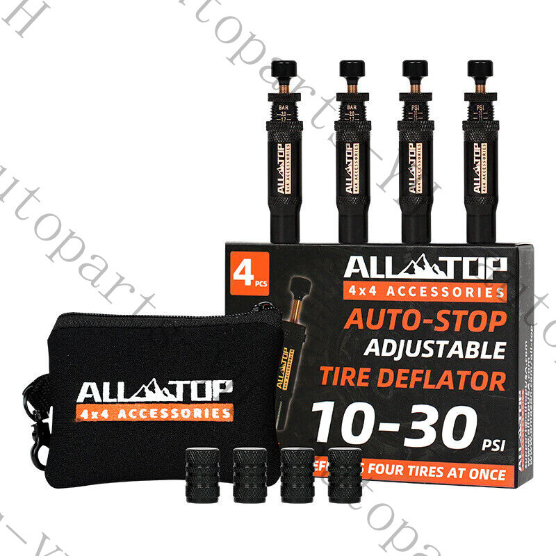 CZC AUTO 4-Piece Tire Deflator Kit - Adjustable 10-30 PSI For Off-Road, Jeep, Trucks - View #9