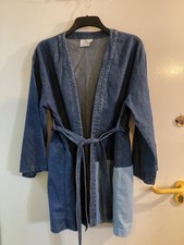 (sc Ncl) Vgc Anthropology Loup Denim Shacket Jacket Tie Waist Large Designer