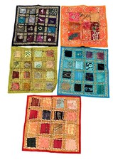 Set Of 5 Indian Patchwork Hippie Gypsy Bohemian Pillow Case 15 Boho Handmade