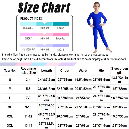 Kinder Mädchen Tanzkleidung Ballett Tanz Trikot Tanz Langarm Overall Unitard - Bild 87 von 124