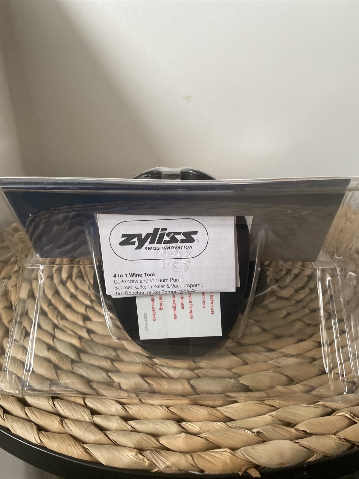 Zyliss Swiss Innovation 4 in 1 Wine Tool Corkscrew & Vacuum Pump Set