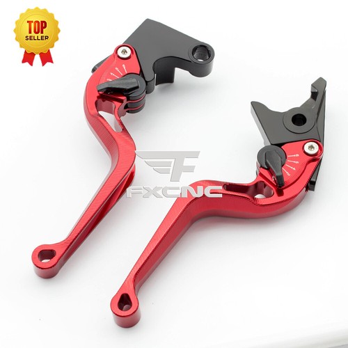 FXCNC Brake Clutch Levers For BMW K1200S K1200R R1200RT K1600 Red Adjustable - Picture 1 of 16