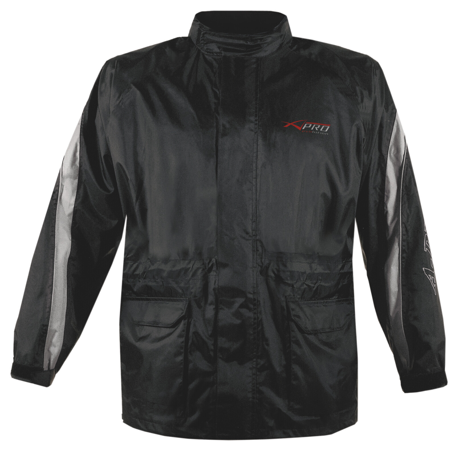 Rain Jacket Warterproof Over Coat Motorcycle Motorbike Scooter Lined Silver M