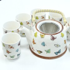Luxurious Quality Herbal Teapot Set & Cups-8 Designs- Perfect House Warming Gift