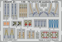 MW22 Eduard FE1213 F-4B Seatbelts Steel 1/48 Zoom SET For Tamiya