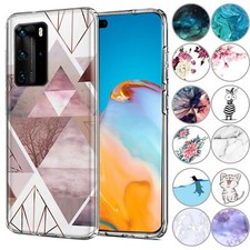 Handy Hülle für Huawei P40 Pro Muster Motiv Schutz Case Silikon TPU Bumper