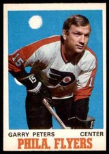 1970-71 O-PEE-CHEE GARRY PETERS (C) NRMT+ PHILADELPHIA FLYERS #196 PD