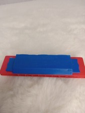 Vintage Harmonica Made In Hong Kong Plastic Pink And Blue toy collectible