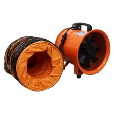 750W Axial Fan Cylinder Pipe Spray Booth Paint Fumes Blower 110V 14in 2800r/min