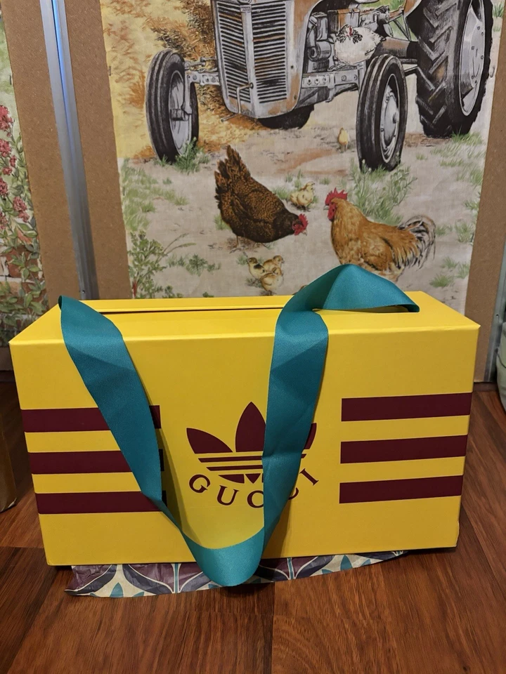 Nuevo Gucci x Adidas Amarillo GG Plataforma Sandalia Slides Zapatillas Zapatos GUCCI 9 $620 Foto 4 de 4