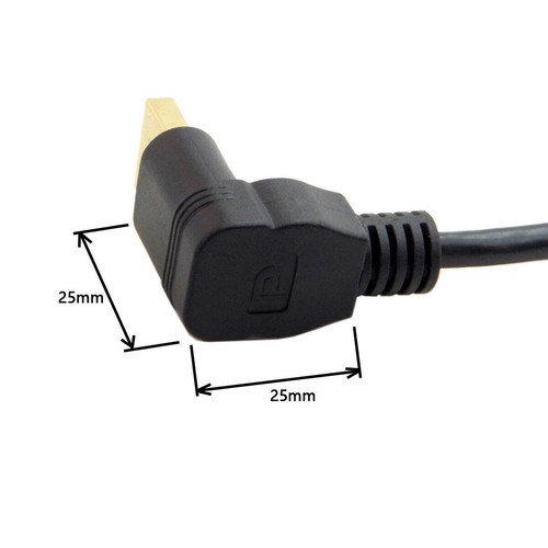 90 Degree Up Down Angled DisplayPort Display Port Male to Female Extension Cable - Picture 10 of 16